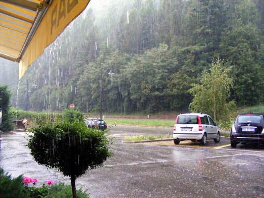 Regen bei der 1. Ausfahrt