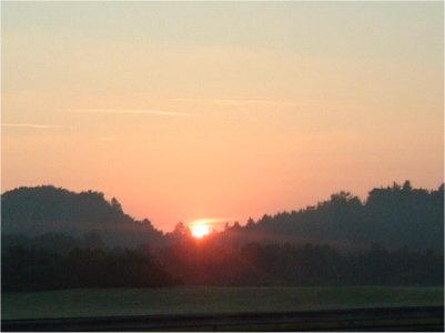 Sonnenaufgang hinter München